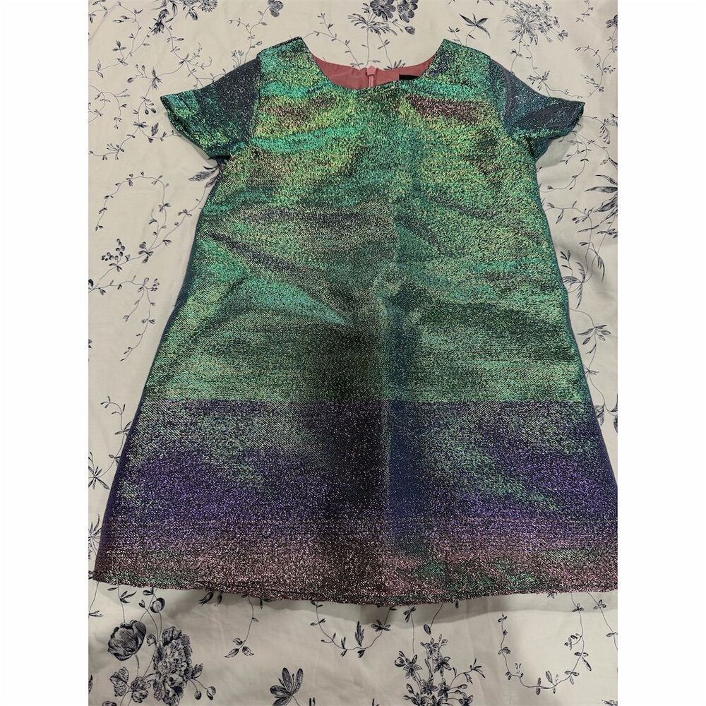 Miss CG Miss CG Girls Metallic Knee Length Party Dress Size 3T Multicolor